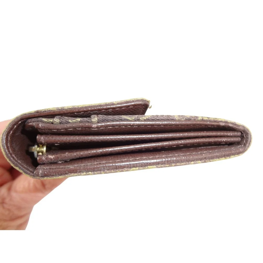 Louis Vuitton Mini Lin Brown‎ and Gold Denim Monogram Sarah Wallet